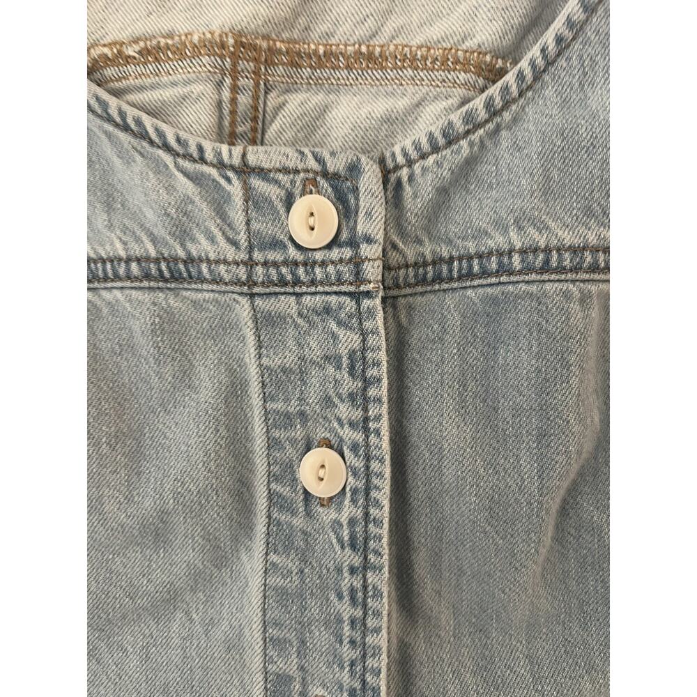 Madewell Fitted Blue Denim Vest Top Size 10 - Picture 2 of 7